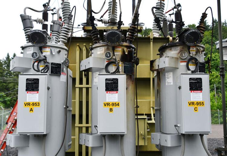 Two voltage regulators at Goble Substation sustained severe damage.