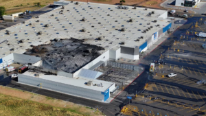 Walmart roof damaged from fire in New Mexico